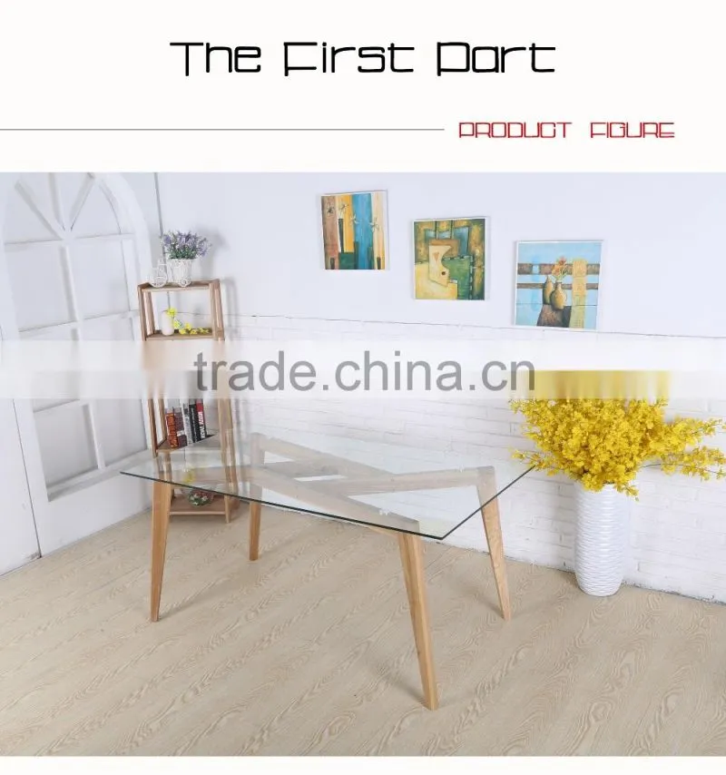 Tempered glass dining table new design