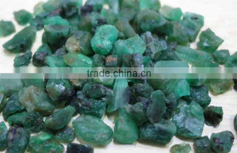 Natural Emerald Gemstone Rough 10-15mm Brazil Green Good Quality