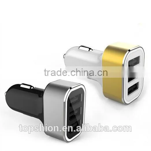Alibaba express mobile phone & tablet car accessories 3 port usb car charger 5.2a car charger adapter