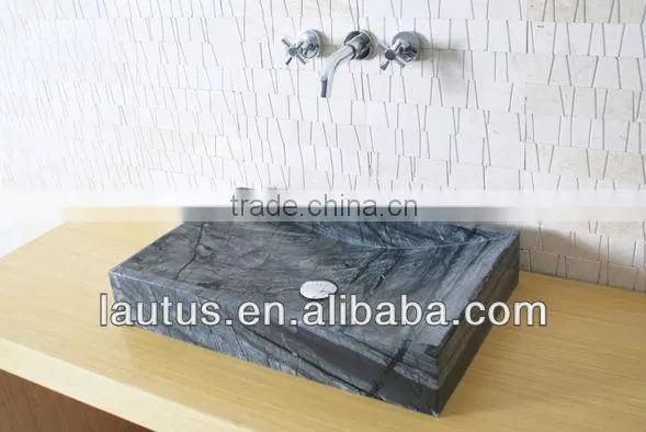 Double Sink Bathroom Vanity Unit Tith Marble Top