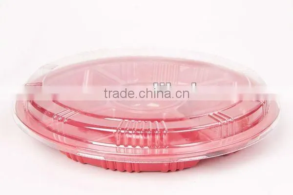 SM1-2102White 5 Compartment Box Disposable Plastic Tray With Dividers