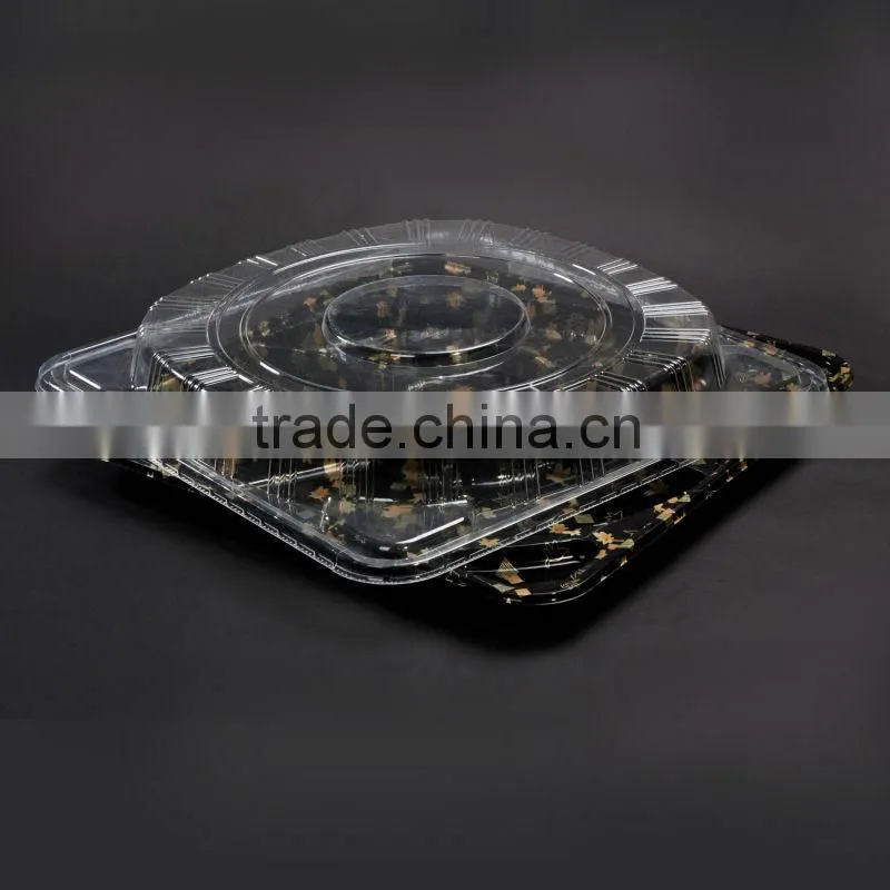 7 compartments divided tray plastic
