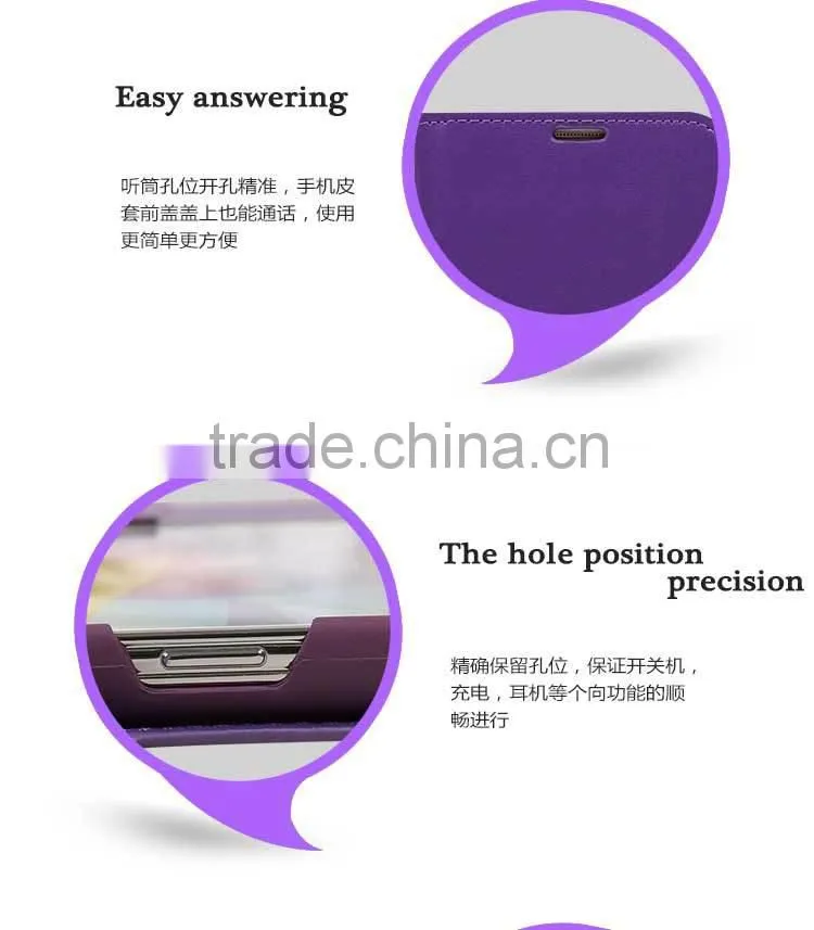 Factory directly Wholesale flip case for Apple Iphone 6 plus leather case
