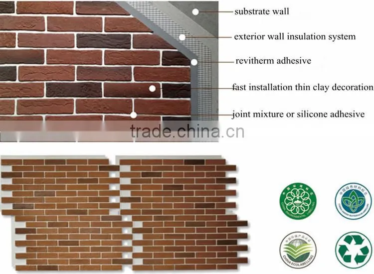 Light Weight Faux Brick Wall Panel with XPS Foam Board