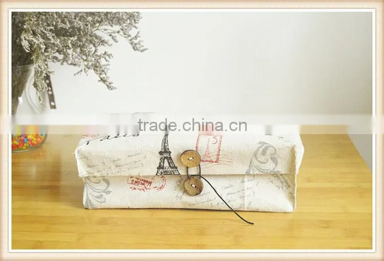 ZAKKA jute linen napkin tissue foldable box