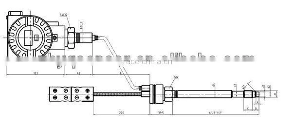 4-20mA HART melt pressure transmitter with LED display & thermocouple