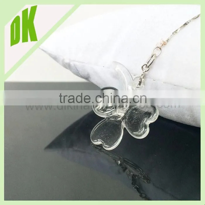 2015 latest wedding glass necklace designs // Factory wholesale meaningful living memory pendant glass fashionable jewelry