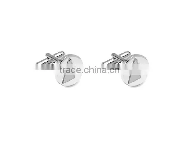 Stainless steel gold plated 3D insignia cufflinks