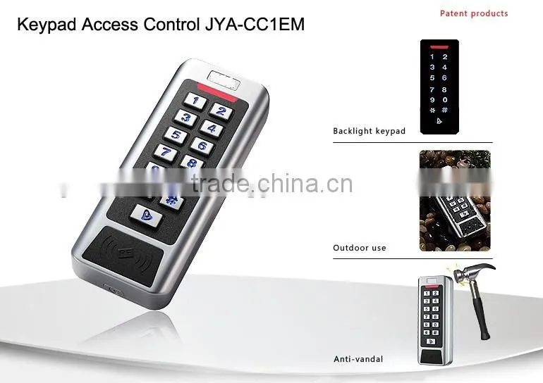 Waterproof Standalone Access Control Keypad with External Reader