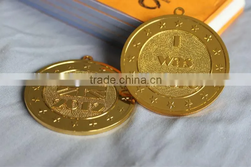 Custom metal medal in gold plating
