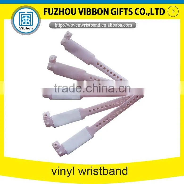 customized PVC bracelet vinyl wristband with serial numbers