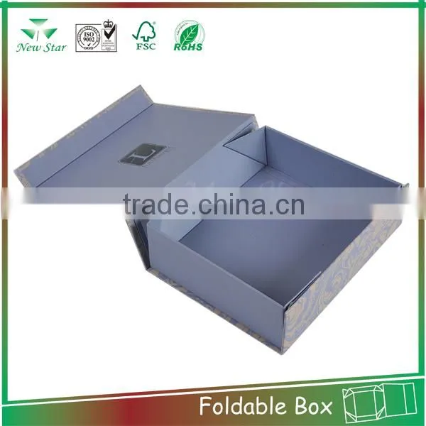 custom logo design foldable box,foldable box with ribbon closure