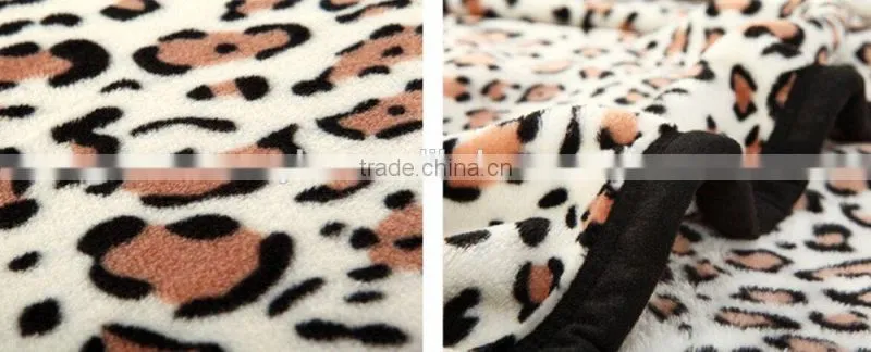 super soft thick printing flannel fleece blanket, leopard blanket