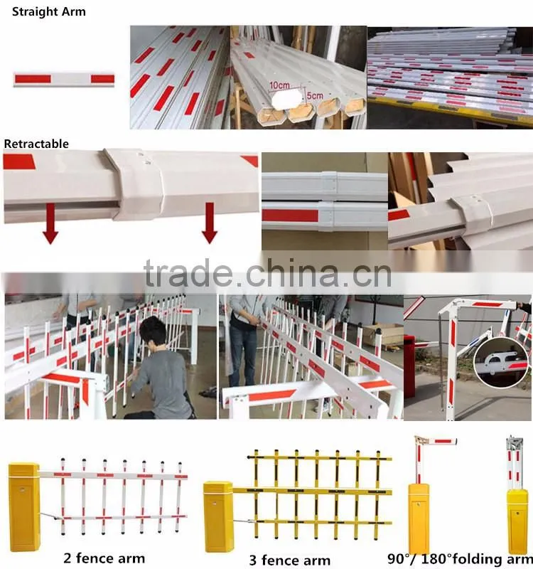 automatic boom barrier gate with rubber on boom