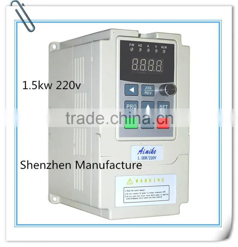 1.5kw 3 phase 380v/400v/415v 50hz/60hz variable frequency ac drive