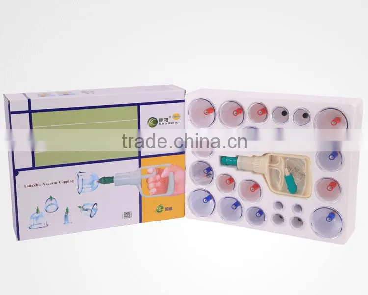 chinese medical disposable plastic cupping therapy set kangzhu cupping kit