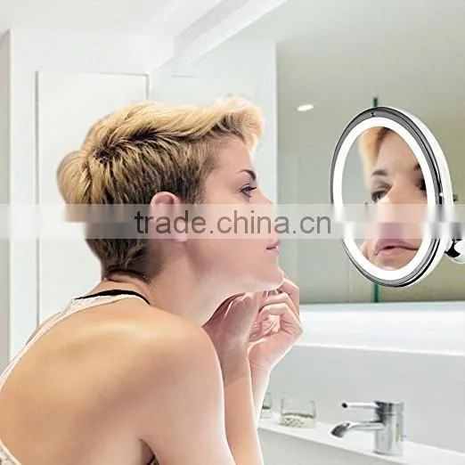 Rechargeable Bathroom Vanity Mirror,Shower and Bathroom Mirror With Rechargeable Lithium Battery,Lighted Makeup Mirror