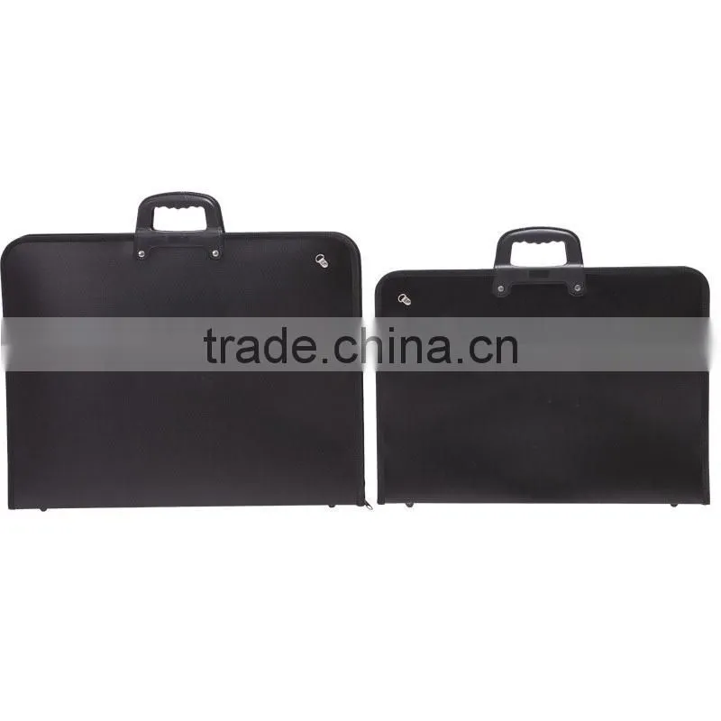 PP materials 35x46cm artist bag with black color art portfolio case