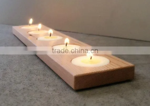 Modern Natural Home Decoration Wooden Candle Holder Reclaimed Wood Candle Holders Gifts