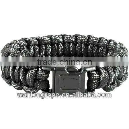 New Black Reflective Tracer Paracord 500 Feet