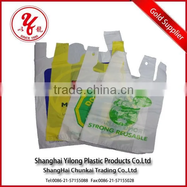 plastic logo printing t-shirt bag