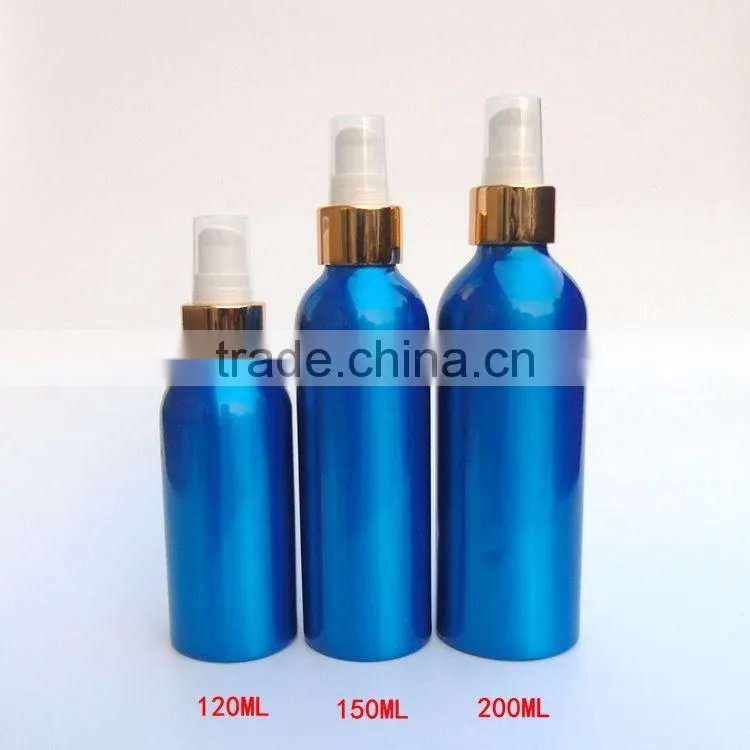 Wholesale 20ml-300ml aluminum Cosmetic packaging lotion bottles aluminum pump bottles for skincare cream
