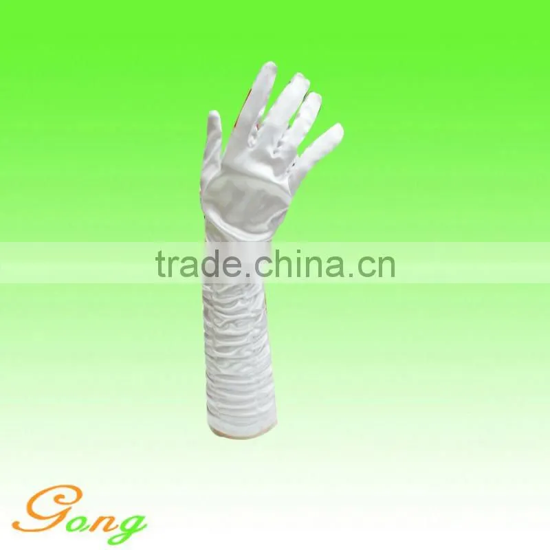 Fashion Short Satin Gloves With Fingerless