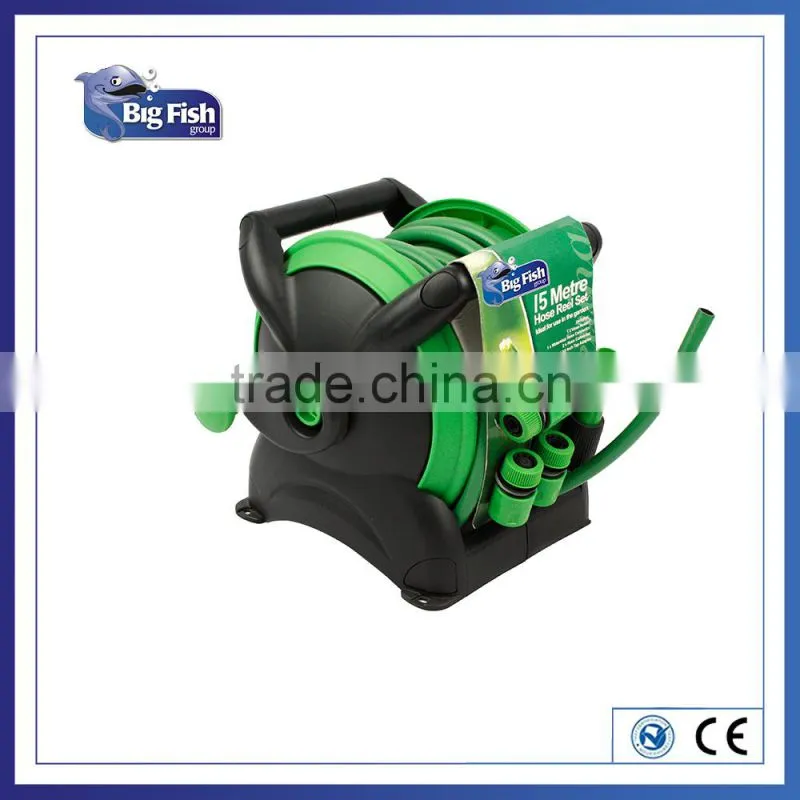 Compact hose reel set 15m/Garden Hose/ hose reel/water hose/Robust self assembly/snap