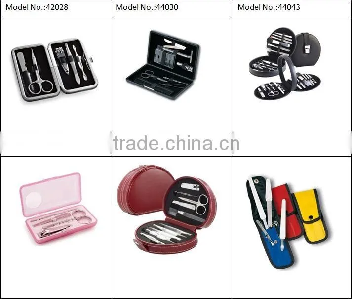 Aluminium promotional china manicure set nail pedicure set