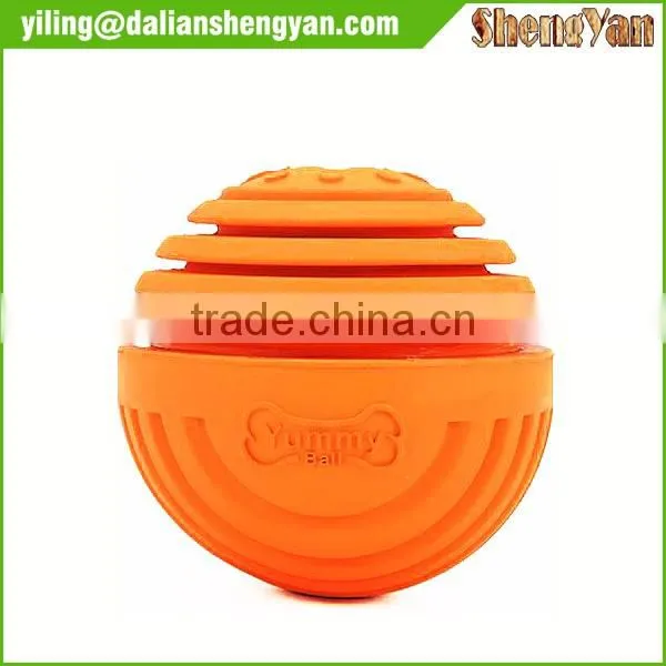 Smart treat chew ball,rubber toy ball for dog