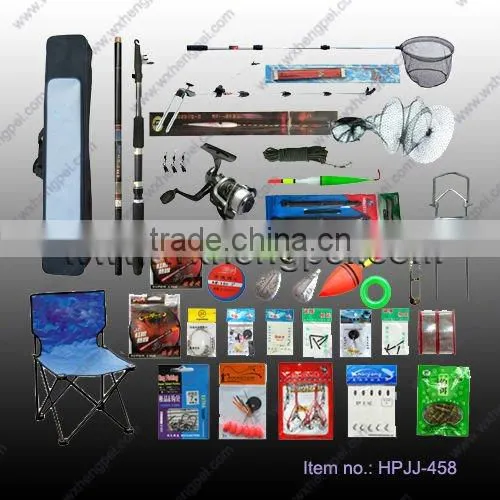 Fishing tool set muti-function fishing tool set with rod net set