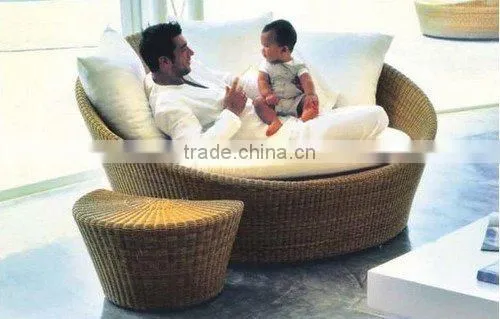 outdoor rattan lounge/rattan sun lounge/leisure lounge