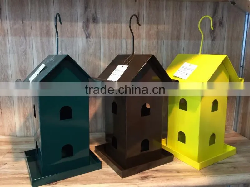 Garden squirrel proof metal bird seed feeder