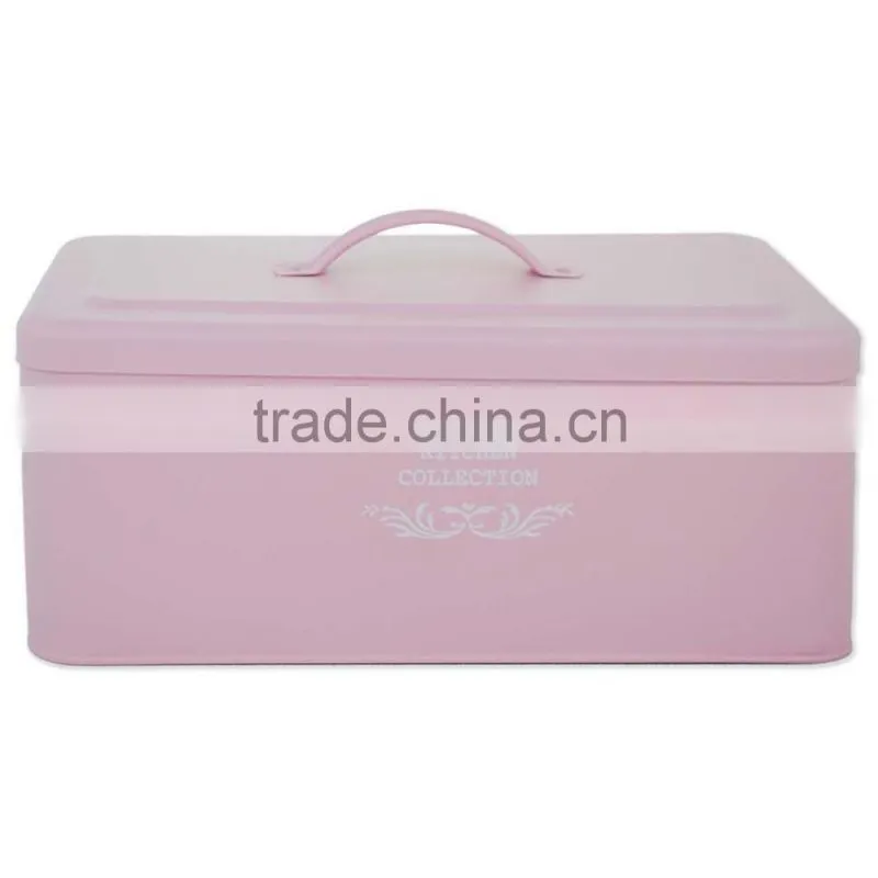 Vintage Design Home Kitchen pink bread bin