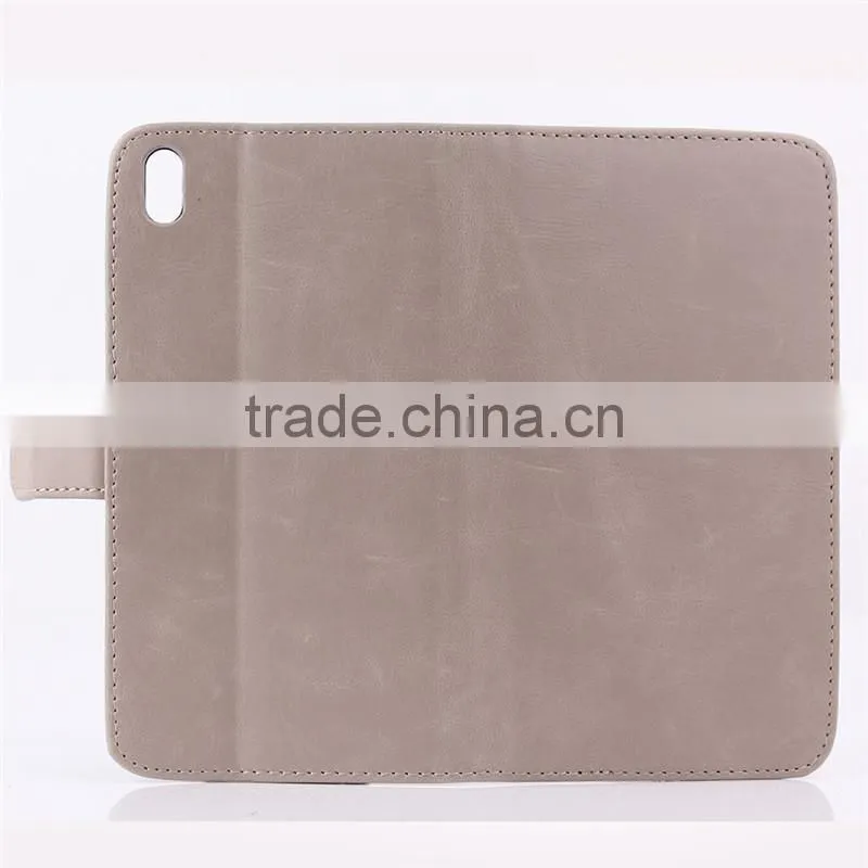 High quality crazy-horse PU card bumper/pocket cell phone case for HTC