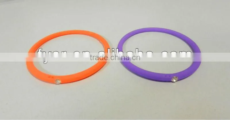 silicone jewelry set silicone diamond bracelet + silicone diamond ring
