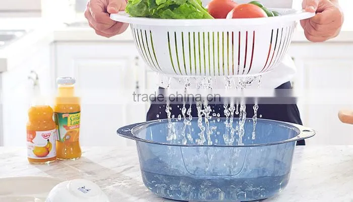 water drain vegetable plastic rice washing basket washing fruit basket