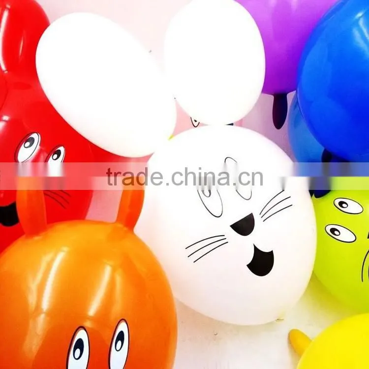 wholesale custom 100% natural printed latex balloon rabbit shape balloon