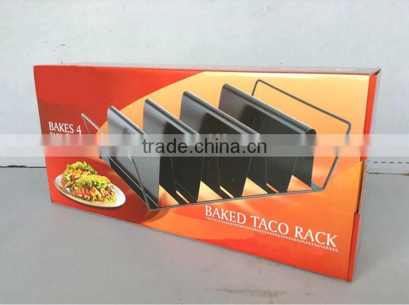 Non-stick baked taco & bacon rack