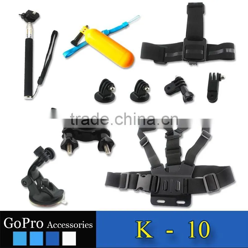 2016 gopros heros 4 accessories kit mount sports DV cases for action camera