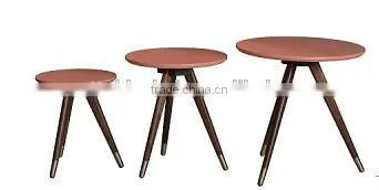 2015 new product of solid oak nest of tables