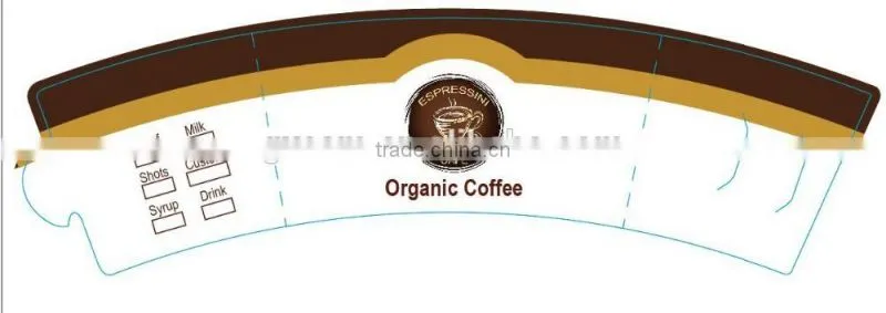 Hot Beverage Coffee Cup Sleeve 2 to 20 oz. Paper Sleeves