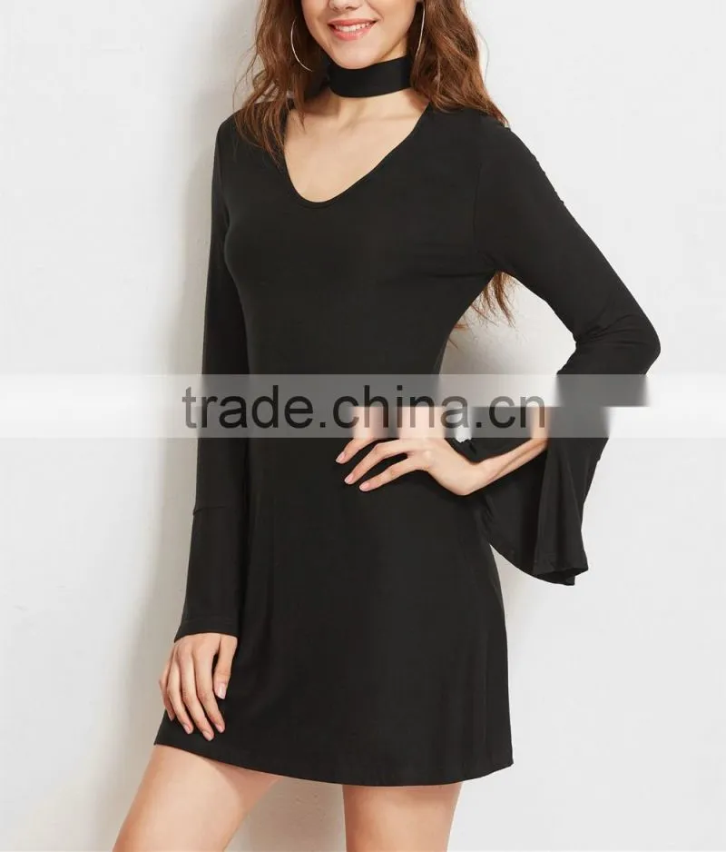 Off Shoulder Blouson Dress Women Long Sleeve Autumn Winter Grey Sexy Party Mini Dresses Women Vestidos