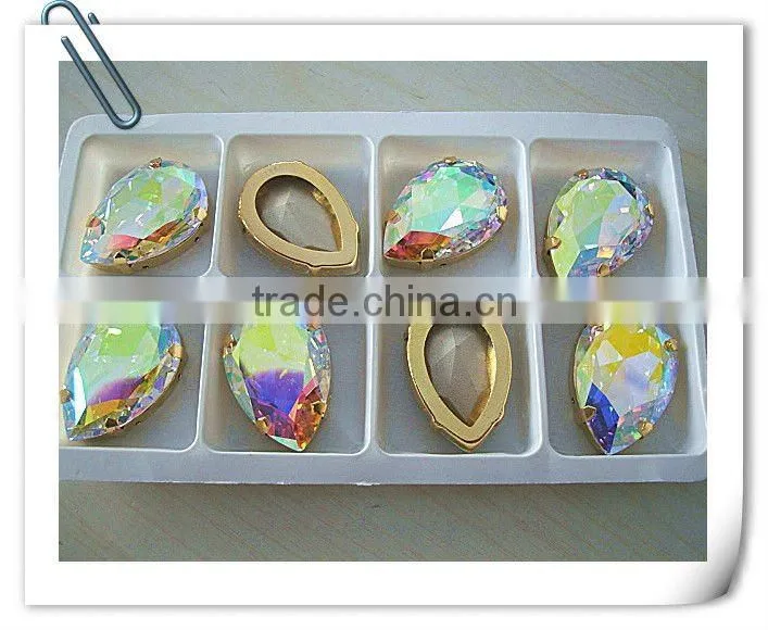 crystal auqare button