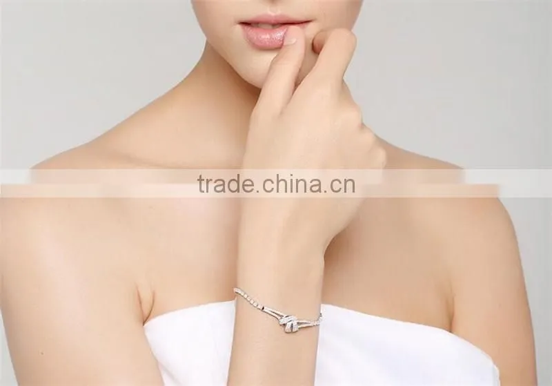 Latest design 925 Sterling Silver love knot bracelet