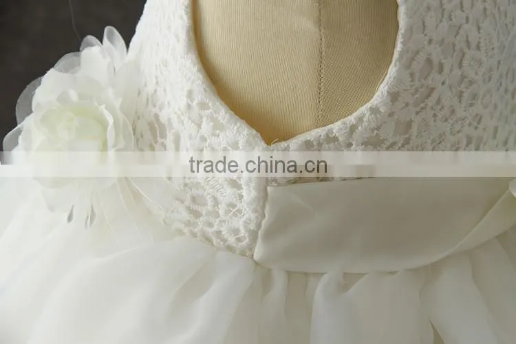 New White girls Lovely wear cheap wholesale children frocks design girls flower party dresses Fluffy baby first Communion dress