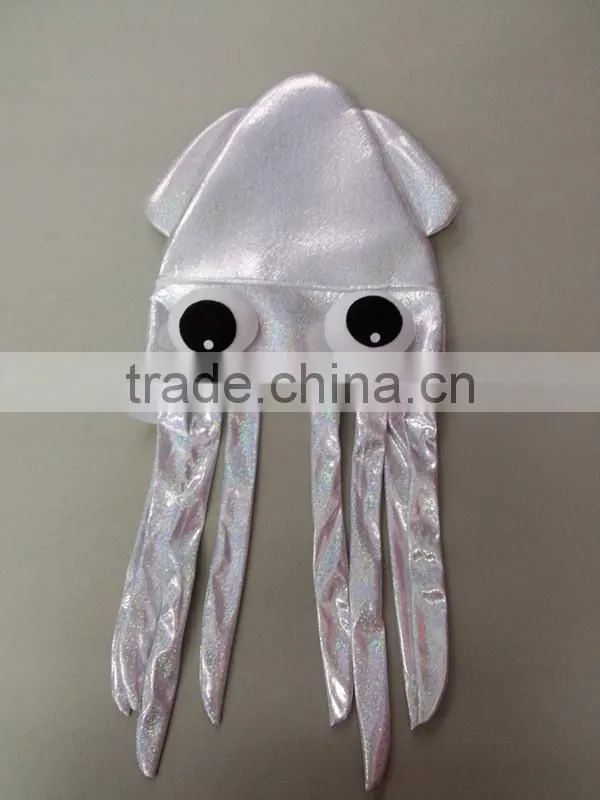 EN71 wholesale silver knitted fabrics cute octopus carnival knitting animal hat for sales
