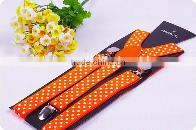 Polka Dot Braces Suspenders Elasticated Adjustable Polkadot Boys Girls 2.5cm/1"