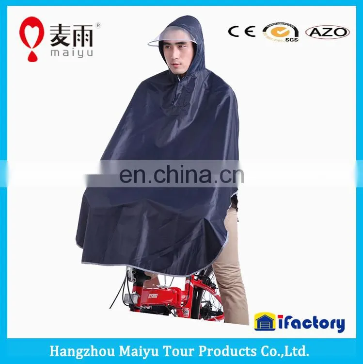 Maiyu waterproof windproof cheap bike rain poncho