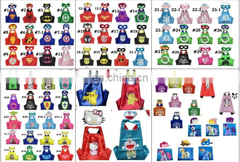 Customized single layer superhero cape wholesale cape for kids and adults